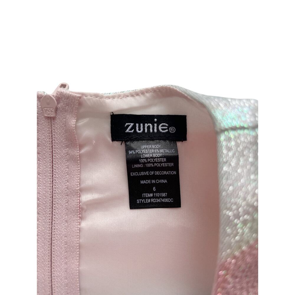 Zunie Iridescent Tulle Special Occasion Maxi Dress Size 6 - Picture 4 of 4
